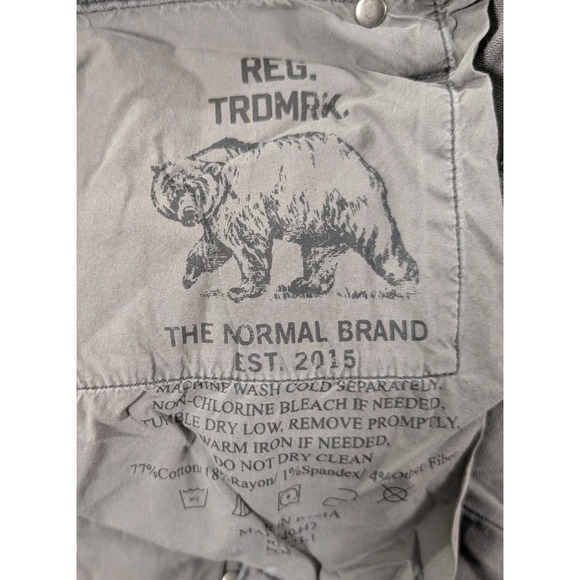 The Normal Brand Pants Slim Fit Stretch Comfort Terry 5 Pocket Gray Men's 31x30 - Picture 5 of 13